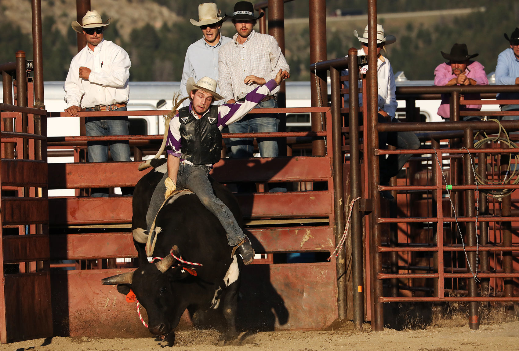 Tough luck for bull riders at the Don Harrington Rodeo in Butte